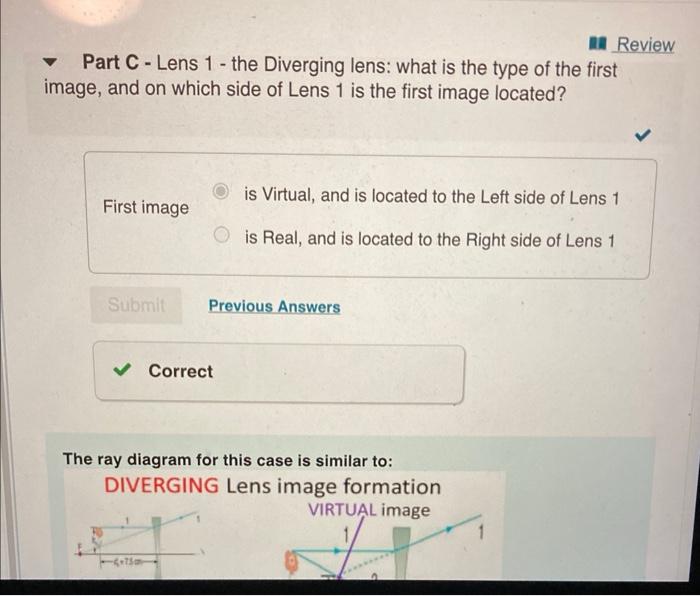 Solved Review Learning Goal: Two Lenses in Combination - you | Chegg.com