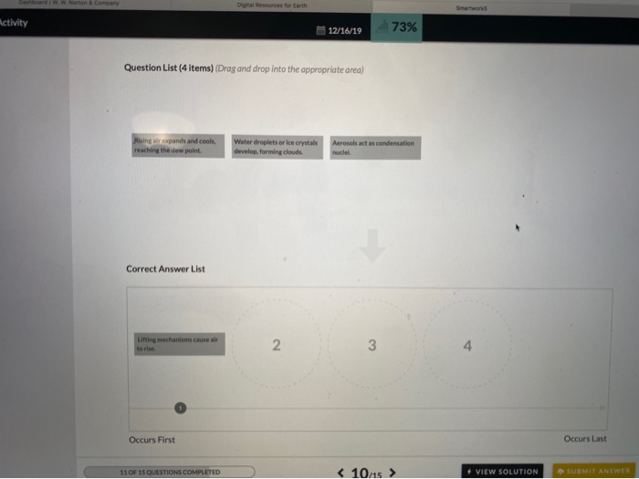 Smartwork chemistry homework image