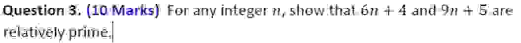 Solved Question 3. (10 ﻿Marks) ﻿For any integer nf ﻿show | Chegg.com