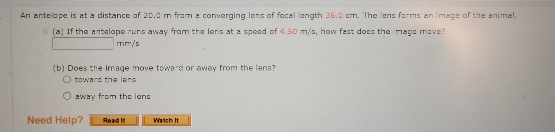 Solved An Antelope Is At A Distance Of 20.0 M From A | Chegg.com