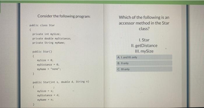 Solved Consider the following program: Which of the | Chegg.com