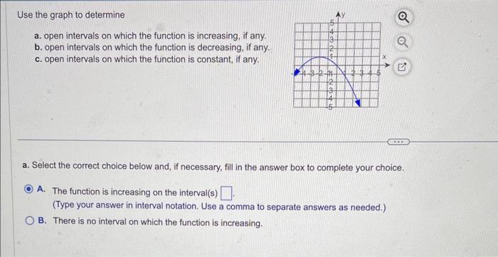 Solved Use the graph to determine a. open intervals on which | Chegg.com