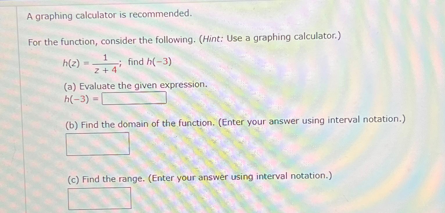 Solved A Graphing Calculator Is Recommended.For The | Chegg.com