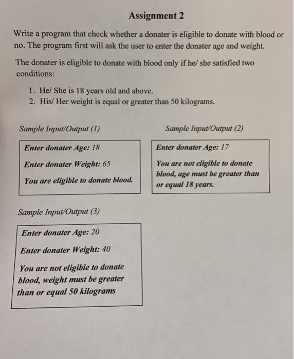 Solved Assignment 2 Write a program that check whether a | Chegg.com