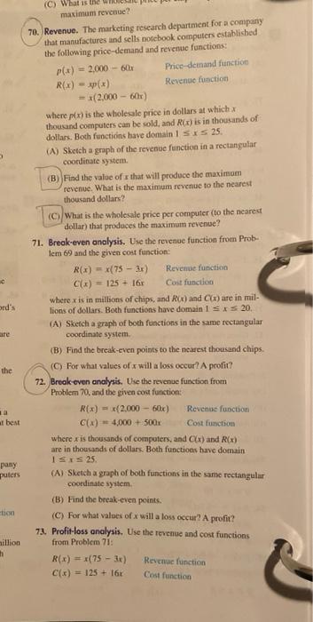 Solved can you please help me with these problems? only the | Chegg.com