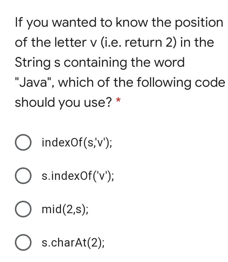 Solved If You Wanted To Know The Position Of The Letter V Chegg Com