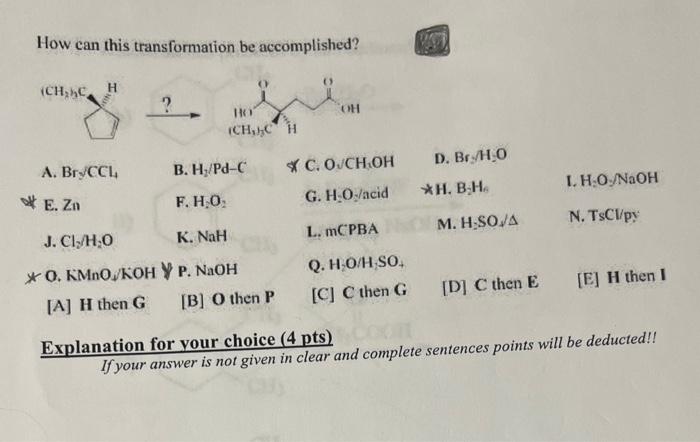 Solved How can this transformation be accomplished? | Chegg.com