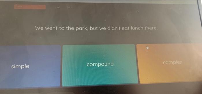 (3) We went to the park, but we didn't eat lunch | Chegg.com