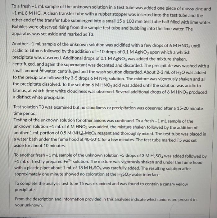 Solved Using a plastic pipet one drop of a ∼1 mL sample of