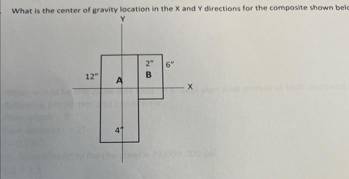 Solved What is the center of gravity location in the X and Y | Chegg.com