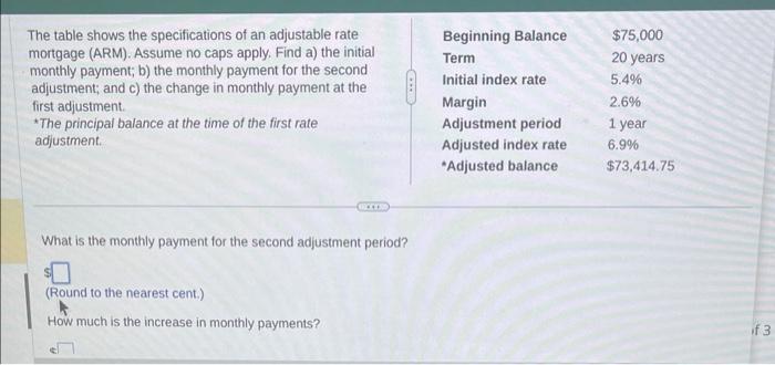 Solved The table shows the specifications of an adjustable | Chegg.com