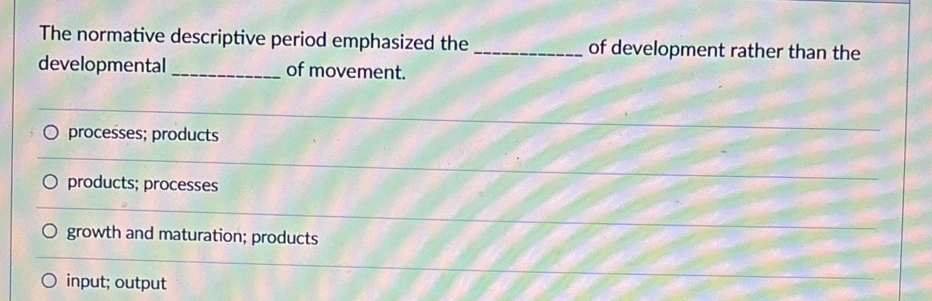 Solved The normative descriptive period emphasized the | Chegg.com