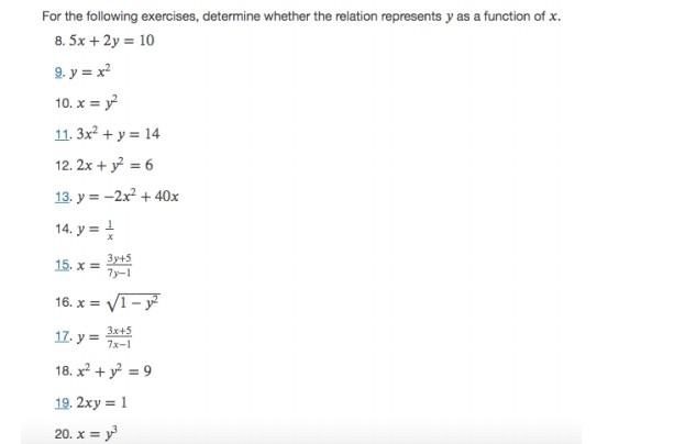 Solved For the following exercises, determine whether the | Chegg.com