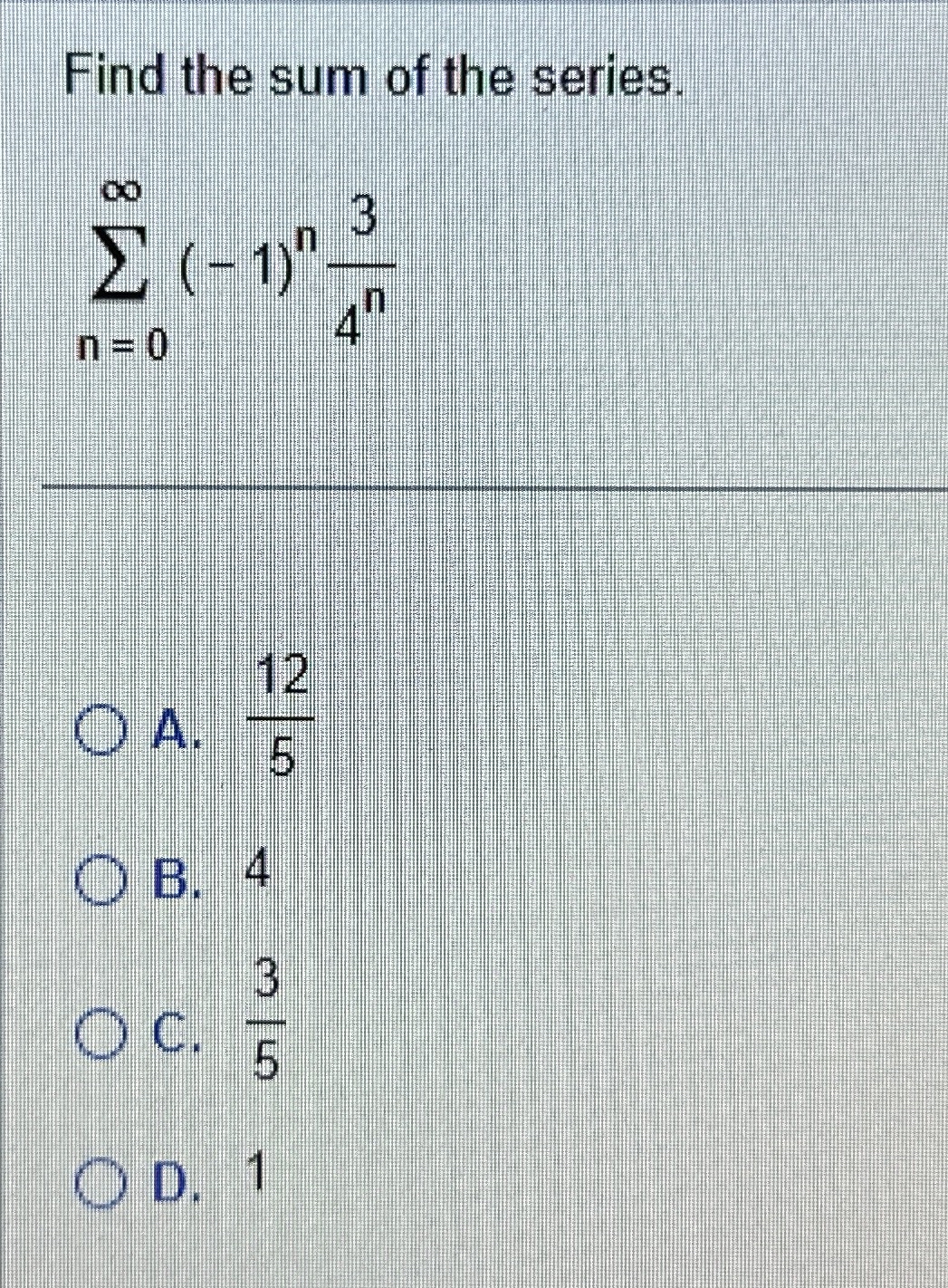 Solved Find the sum of the | Chegg.com