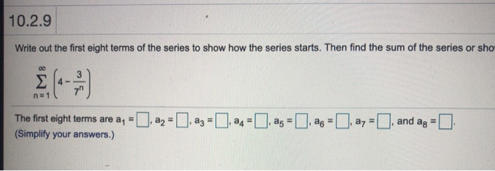 Solved part b, find the sum of the series or show that it | Chegg.com