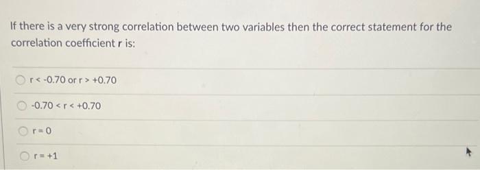 Solved If there is a very strong correlation between two | Chegg.com