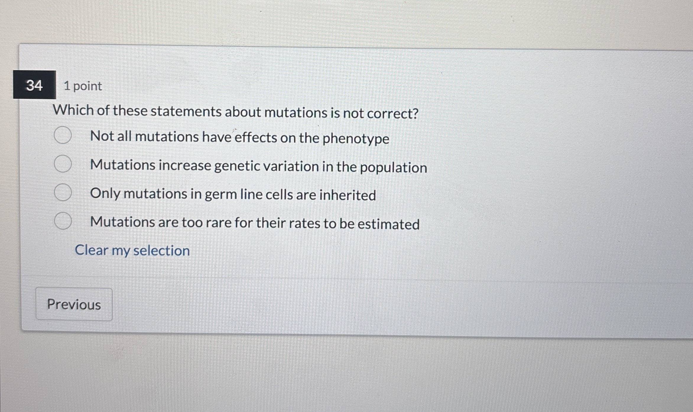 Solved 341 ﻿pointWhich of these statements about mutations