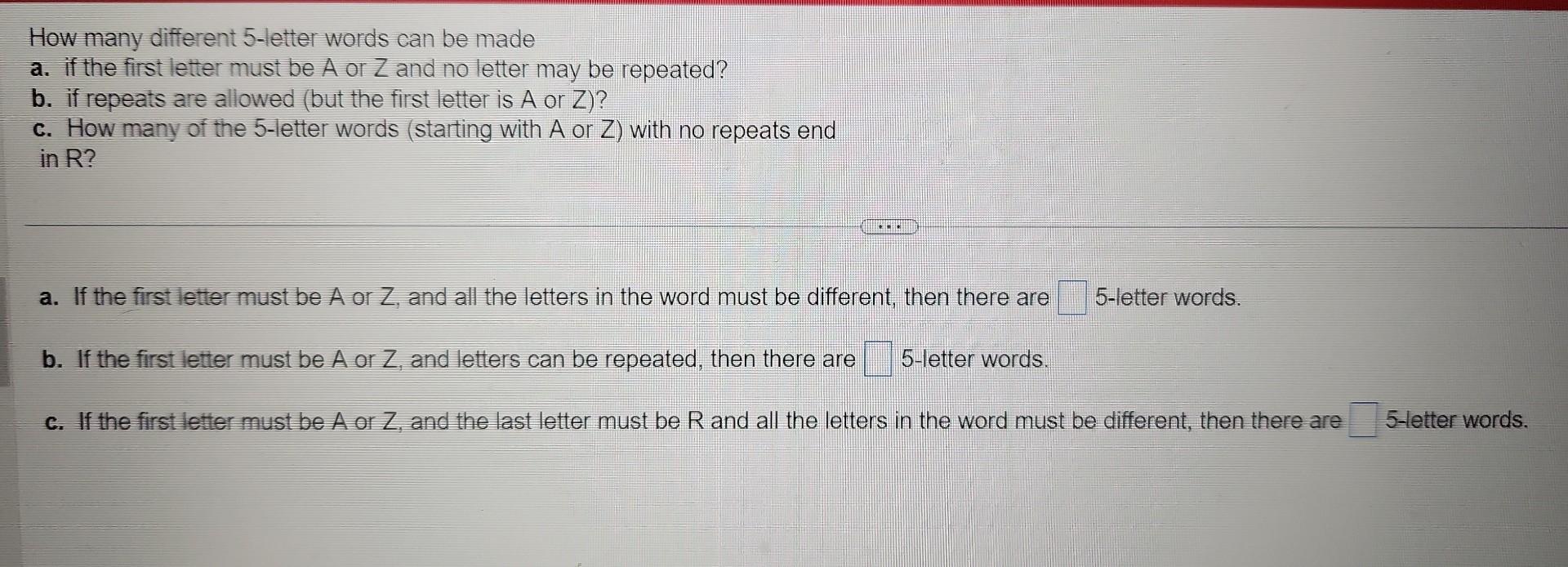 5 LETTER WORDS WITH 5 DIFFERENT LETTERS visual data 6