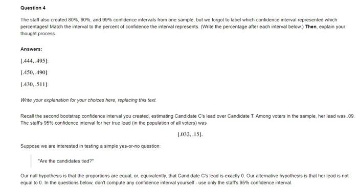 Solved 2. Interpreting Confidence intervals The staff | Chegg.com
