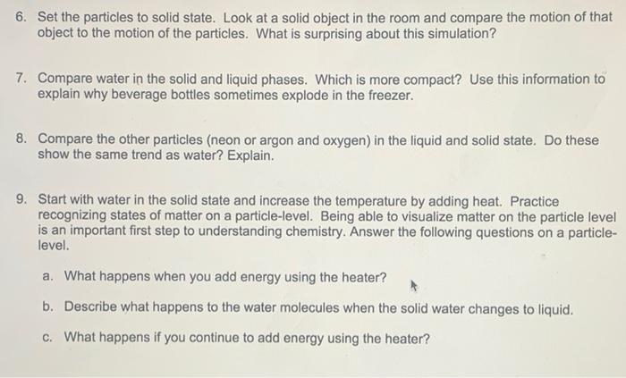 critical thinking questions on states of matter