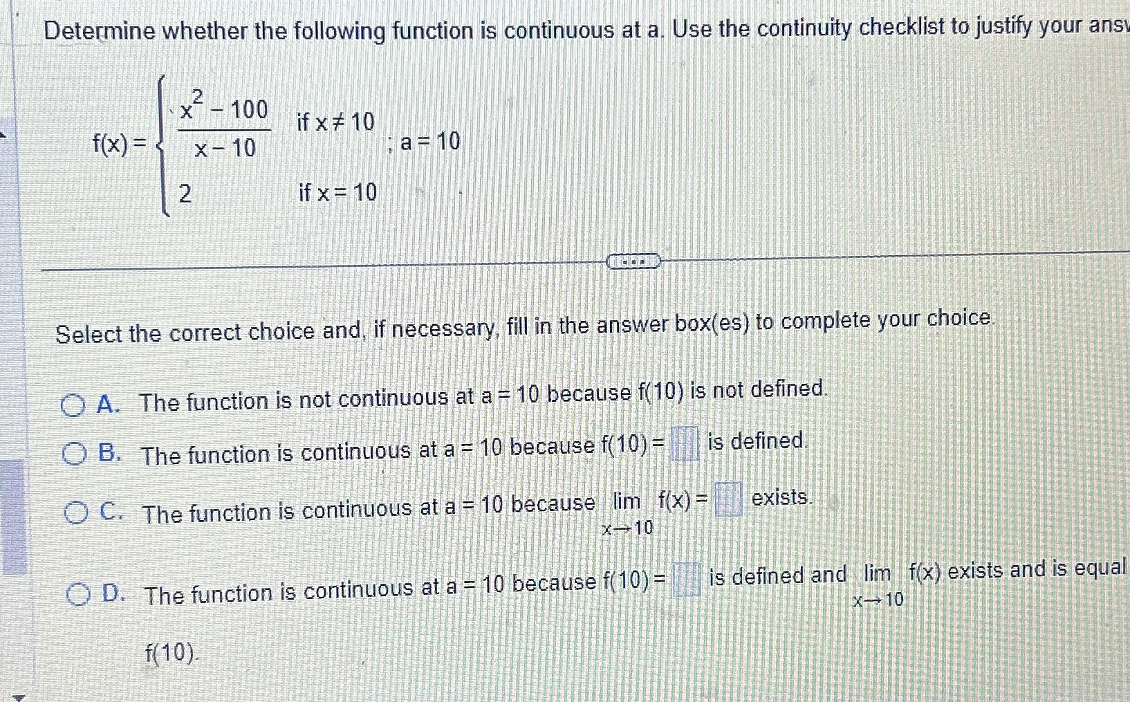 Solved Determine whether the following function is | Chegg.com