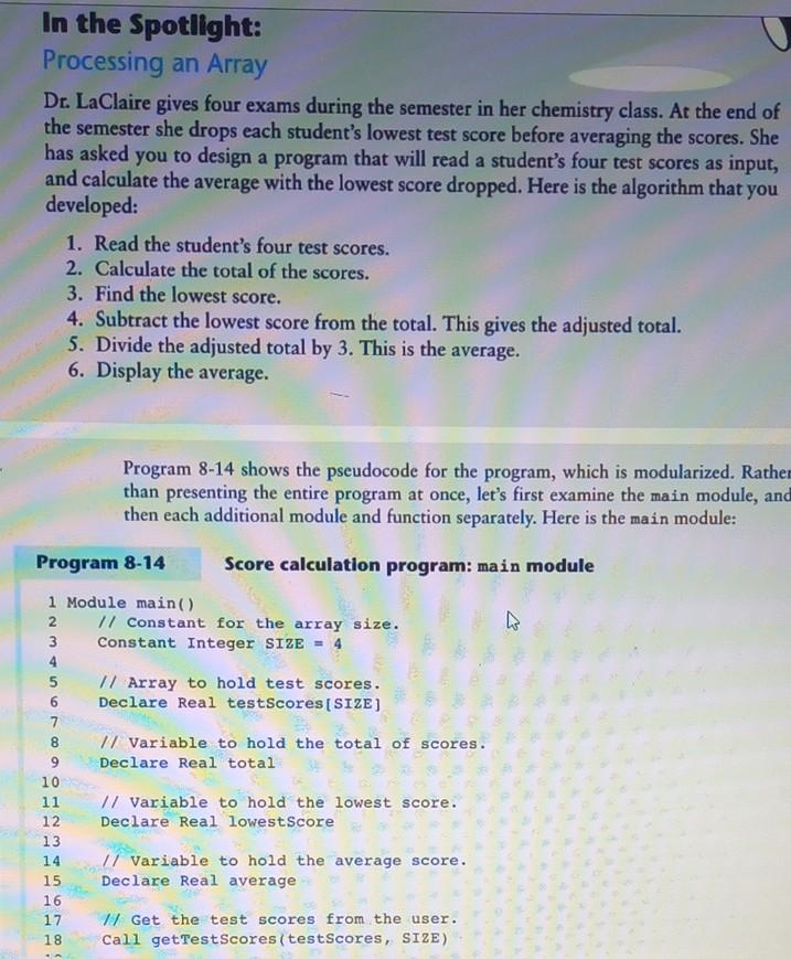Solved Array Processing A teacher gave 3 Assignments during | Chegg.com