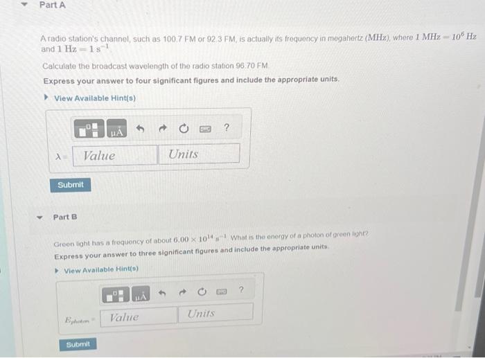 Solved A radio station&rsquo;s channel, such as 100.7FM or 92.3FM, | Chegg.com