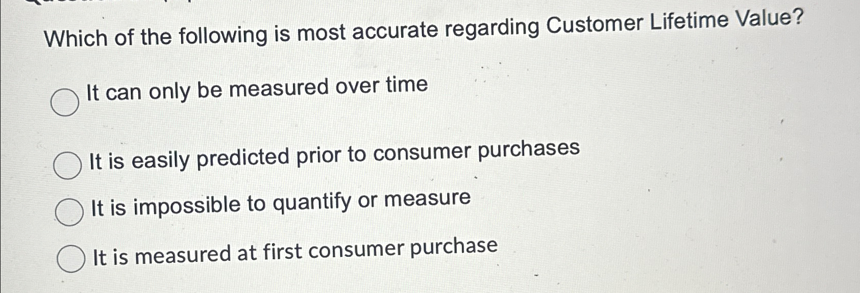 Solved Which Of The Following Is Most Accurate Regarding | Chegg.com