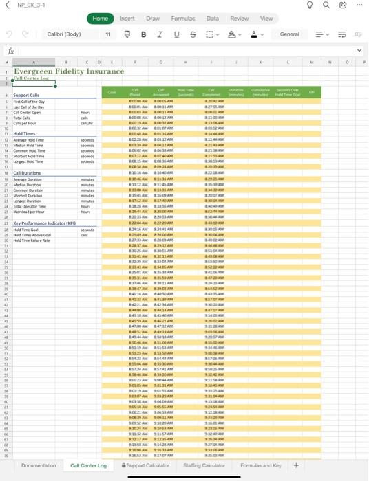 Excel Module 3 Performing Calculations with Formulas | Chegg.com