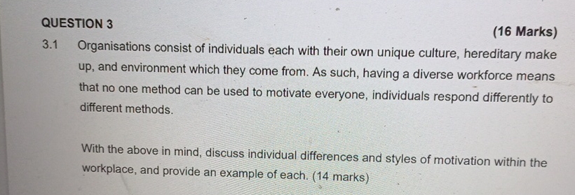 Solved QUESTION 3(16 ﻿Marks)3.1 ﻿Organisations consist of | Chegg.com