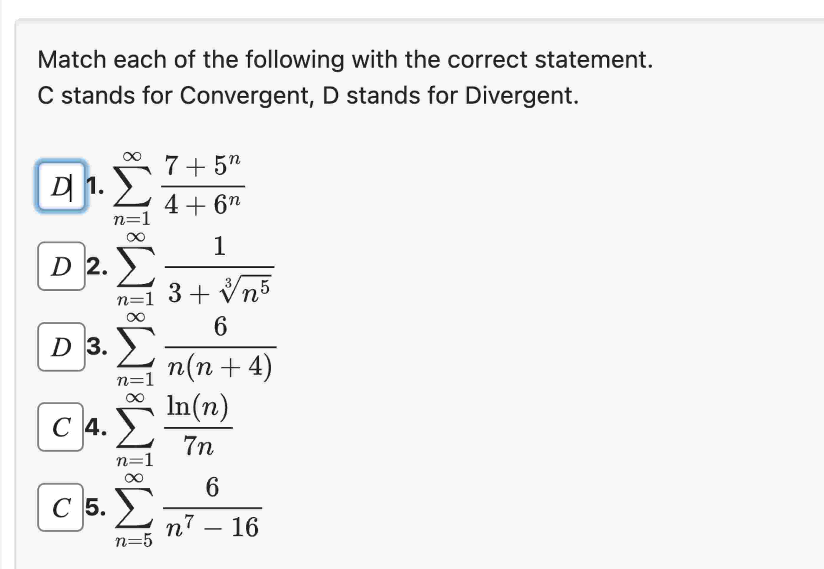 Solved Match each of ﻿the following with the correct | Chegg.com