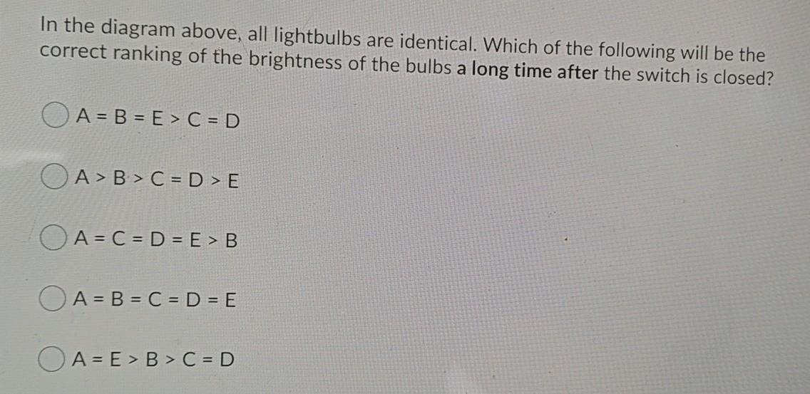 Solved S On In the diagram above, all lightbulbs are | Chegg.com