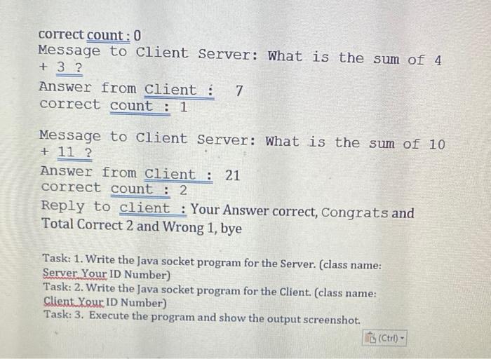 Solved QUESTION 1 . . Develop a server program in Java that | Chegg.com