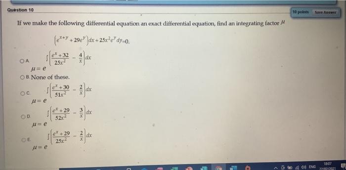 Solved Question 10 10 points Save Answer If we make the | Chegg.com