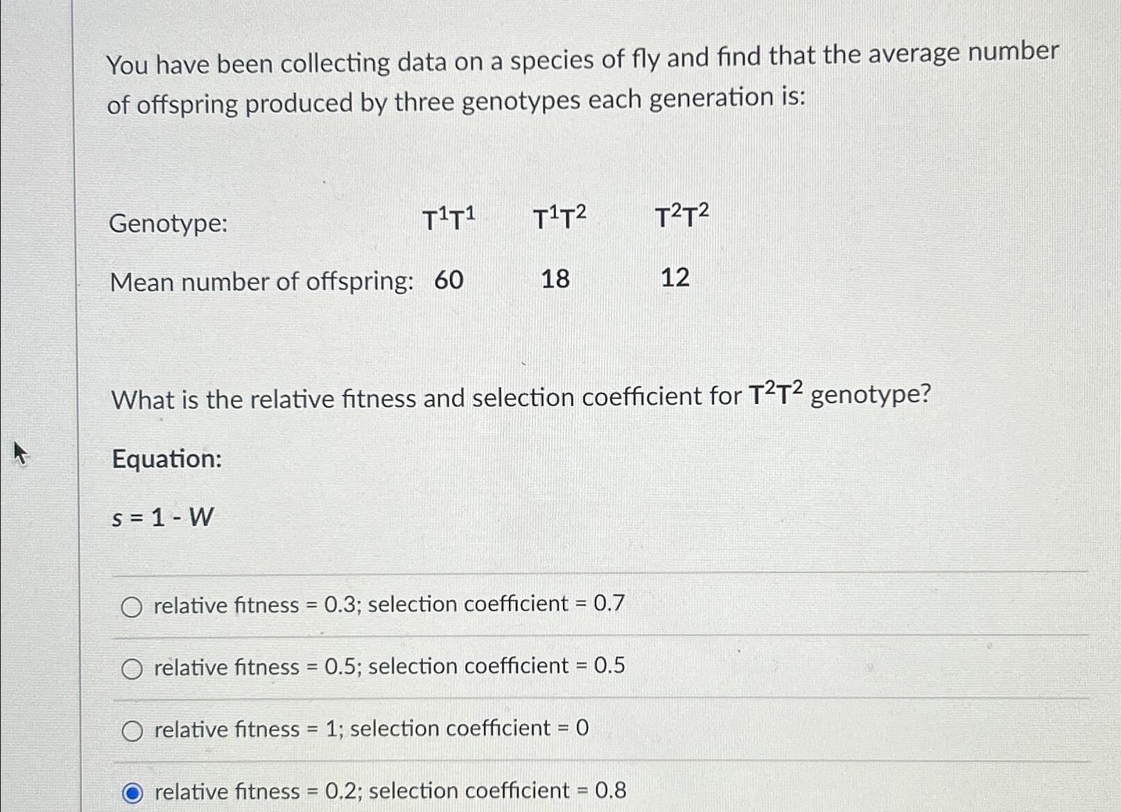 Solved You have been collecting data on a species of fly and | Chegg.com