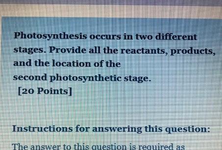 Solved Photosynthesis Occurs In Two Different Stages. | Chegg.com