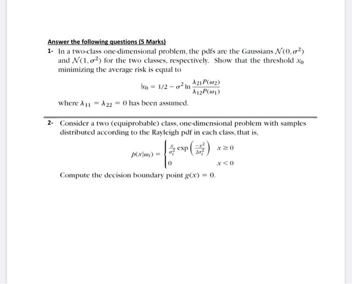 Solved Answer the following questions (5 Marks) 1. In a | Chegg.com