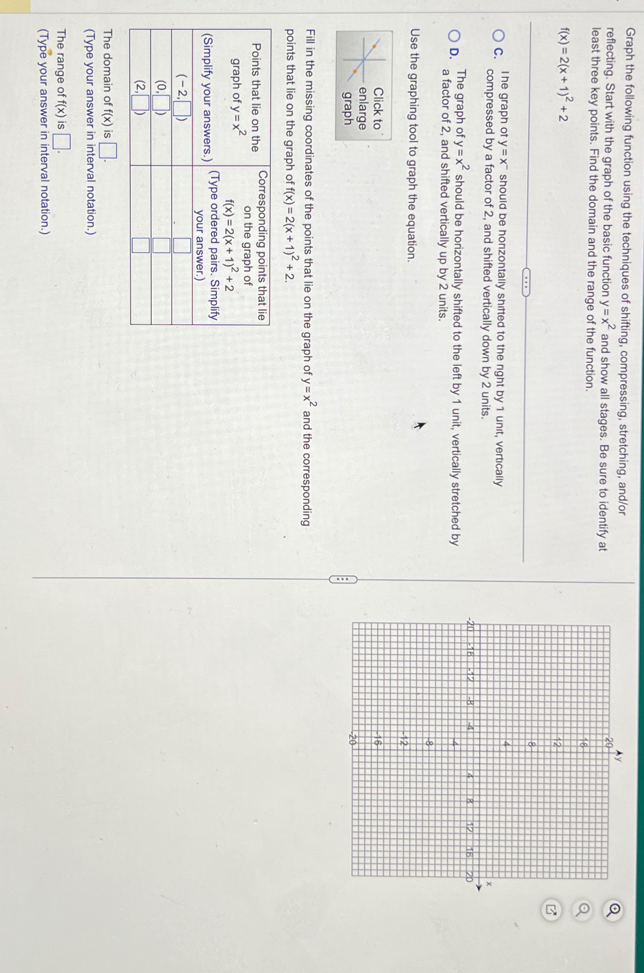 Solved Graph the following function using the techniques of | Chegg.com