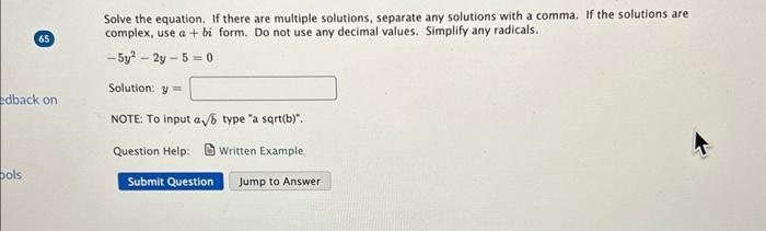 Solved Solve the equation. If there are multiple solutions, | Chegg.com