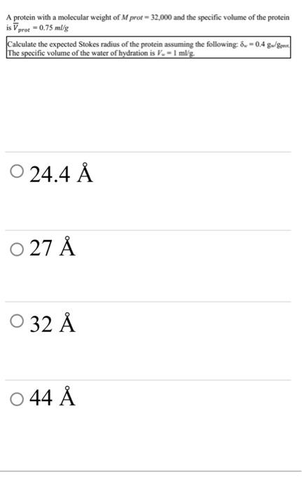 Solved 24.4A˚ 27A˚ 32A˚ 44A˚ | Chegg.com