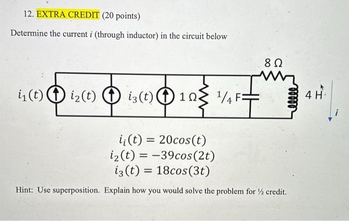 Solved Determine The Current I (through Inductor) In The | Chegg.com