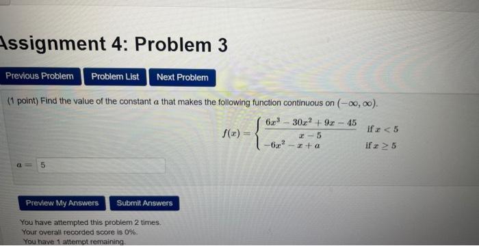 SOLVED: For what value of the constant â‚¬ is the function f continuous on  (0, âˆž)? f(x) = cx^2 + Tx if x < 6 and f(x) = x - cx if