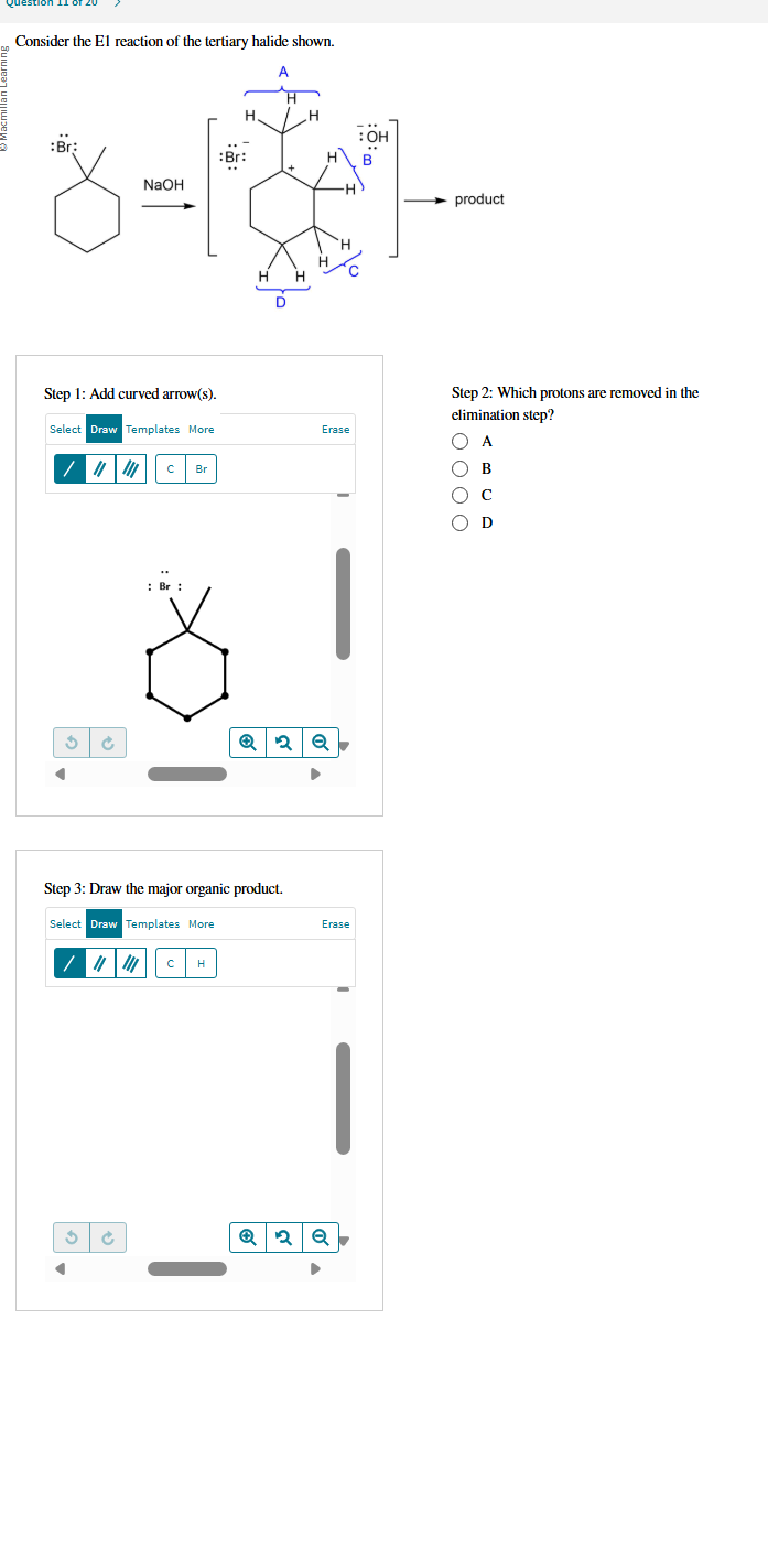 Solved Consider the E1 reaction of the tertiary halide | Chegg.com