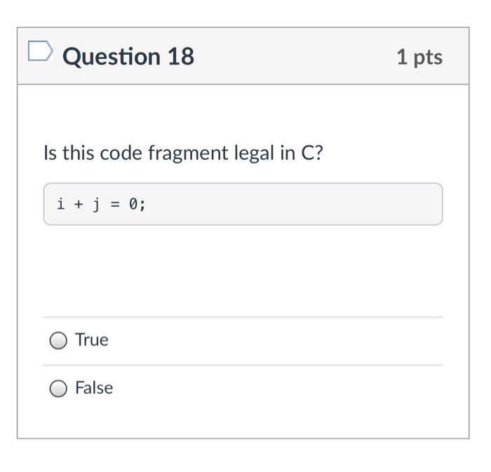 Solved Question 11 2 pts In the C programming language, what | Chegg.com