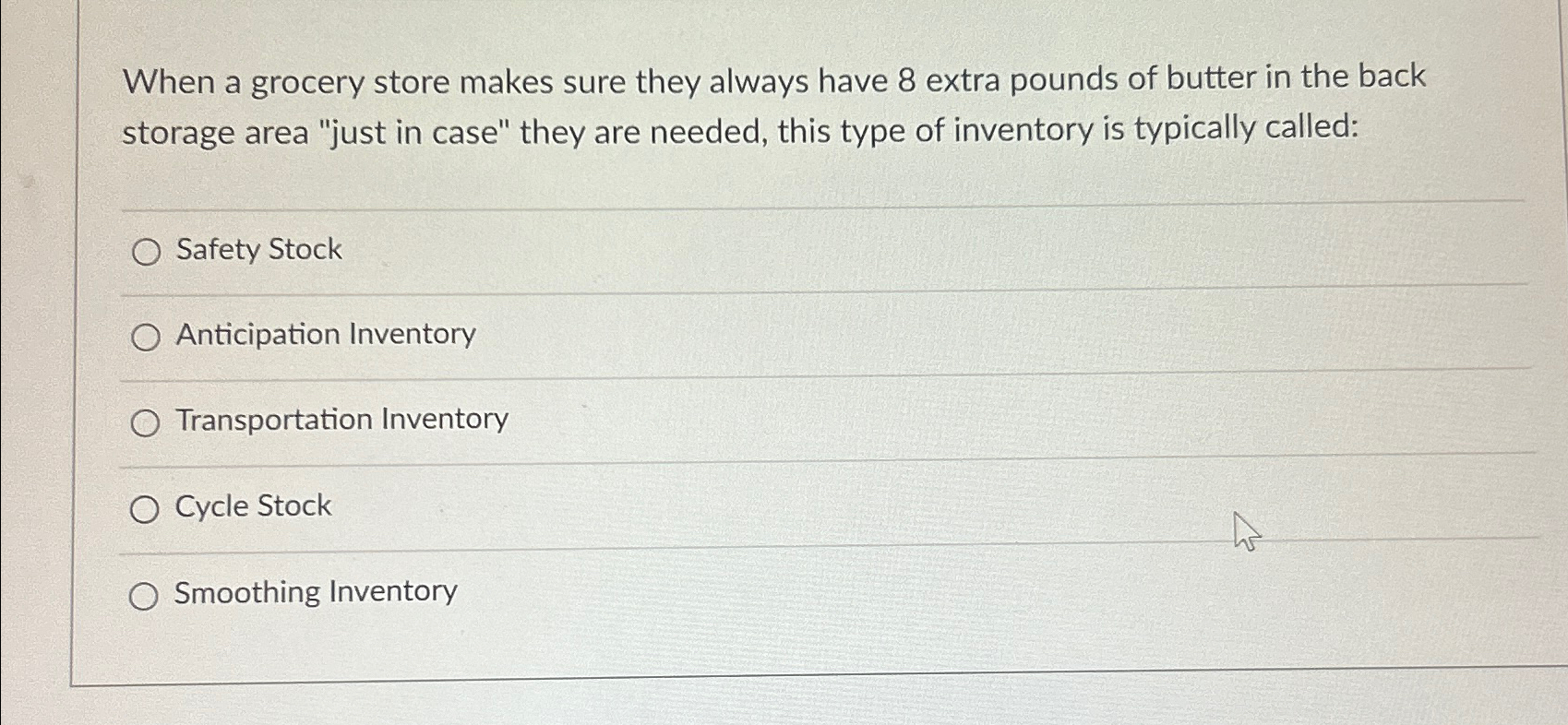 Solved When a grocery store makes sure they always have 8 | Chegg.com