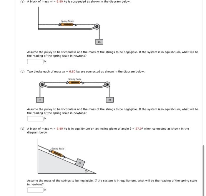 Solved Assume the pulley to be frictionless and the mass of | Chegg.com