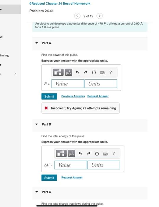 Solved An electric eel develops a potential difference of