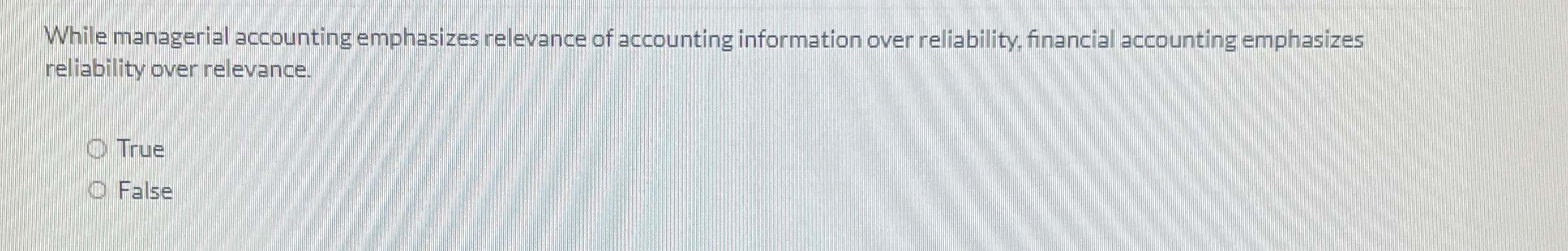 Solved While managerial accounting emphasizes relevance of | Chegg.com