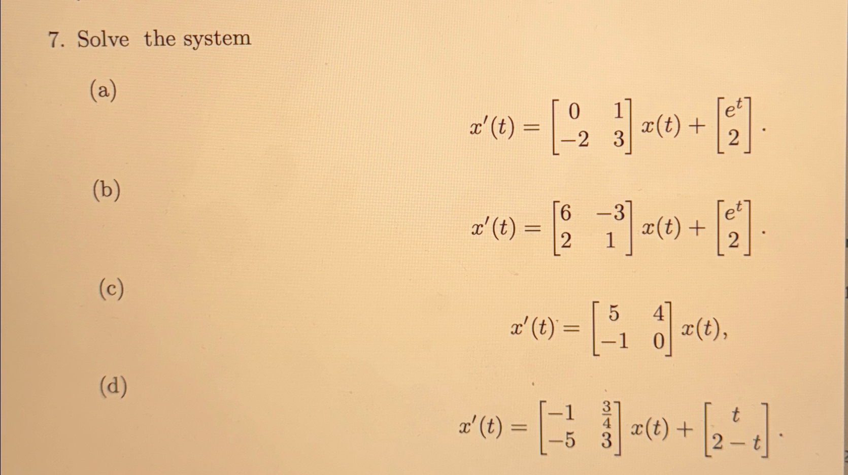 Solved Solve the | Chegg.com