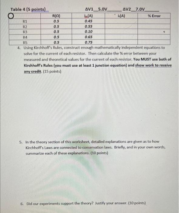 Solved 4 Using Kirchhoffs Rules Construct Enough 2363